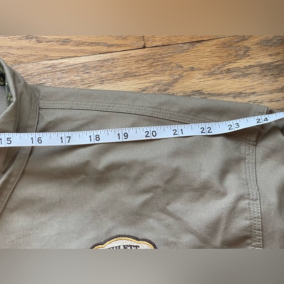 Cabelas Hunting Shirt Mens sz 2XL Tall Camo Tan Work Outdoors Button up Turkey - Picture 10 of 12